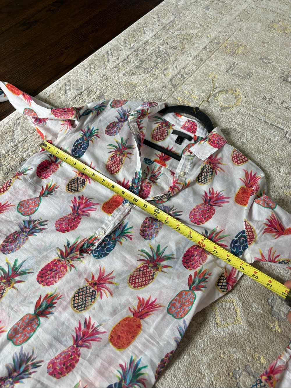 J Crew Pineapple Popover Top - Picture 7 of 9